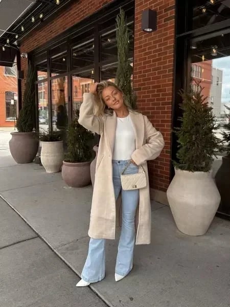 LINA | Stylische Flare Jeans Damen - Elegante Bootcut Hose Business Casual