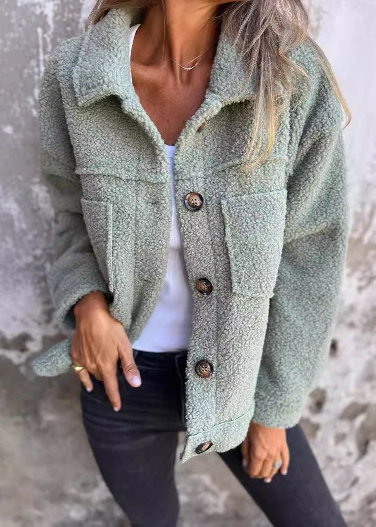 Rowen | Weiche Fleecejacke mit Knöpfen