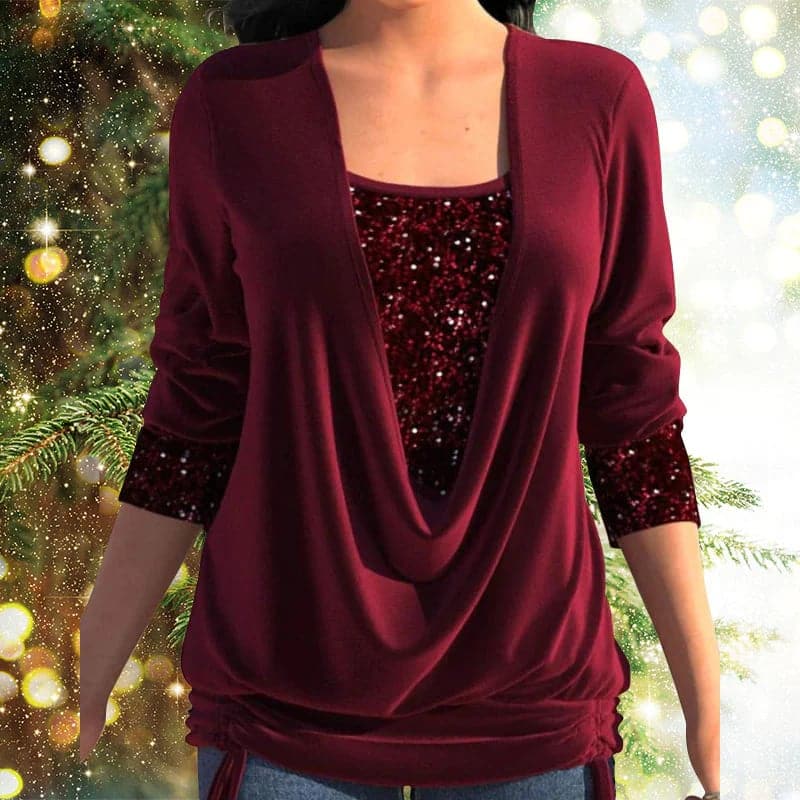 Elena | Elegante Bluse mit glänzenden Details