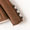Alara knitting sweater with button placket and bags