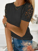 Addison | Elegantes Spitzen-Kurzarm-T-Shirt – Pastellfarben, Sommer, Damen