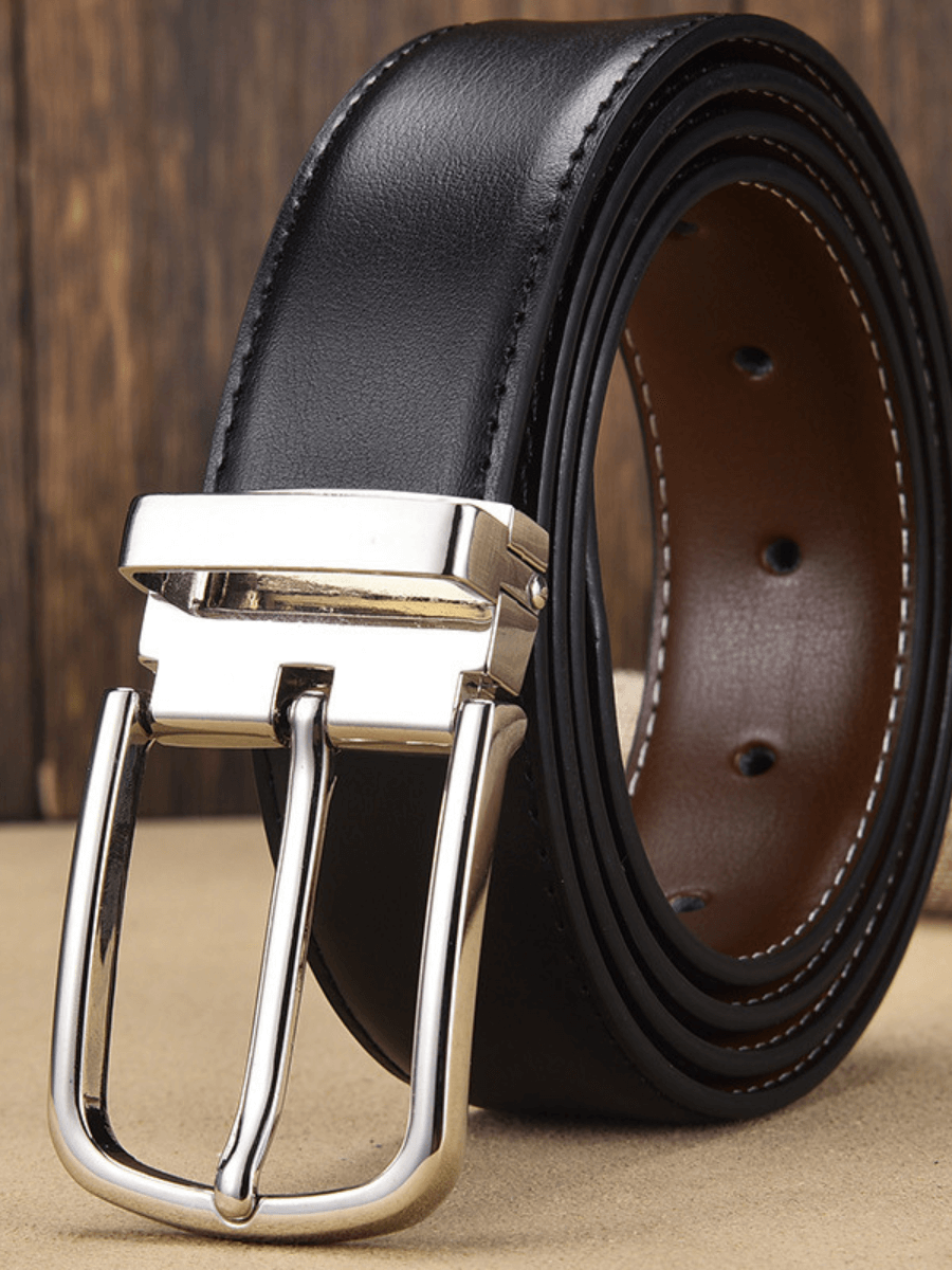 Echtleder-Gürtel mit Dornschließe