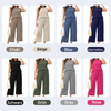 August |  Lässiger Zweiteiler für Damen: Ärmelloses Top & weite Hose