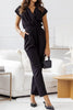 Maryana | Kurzarm-Jumpsuit mit V-Ausschnitt