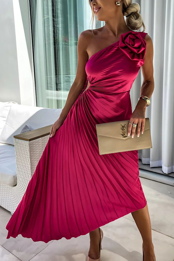 Amalia | Elegantes One-Shoulder-Satinkleid