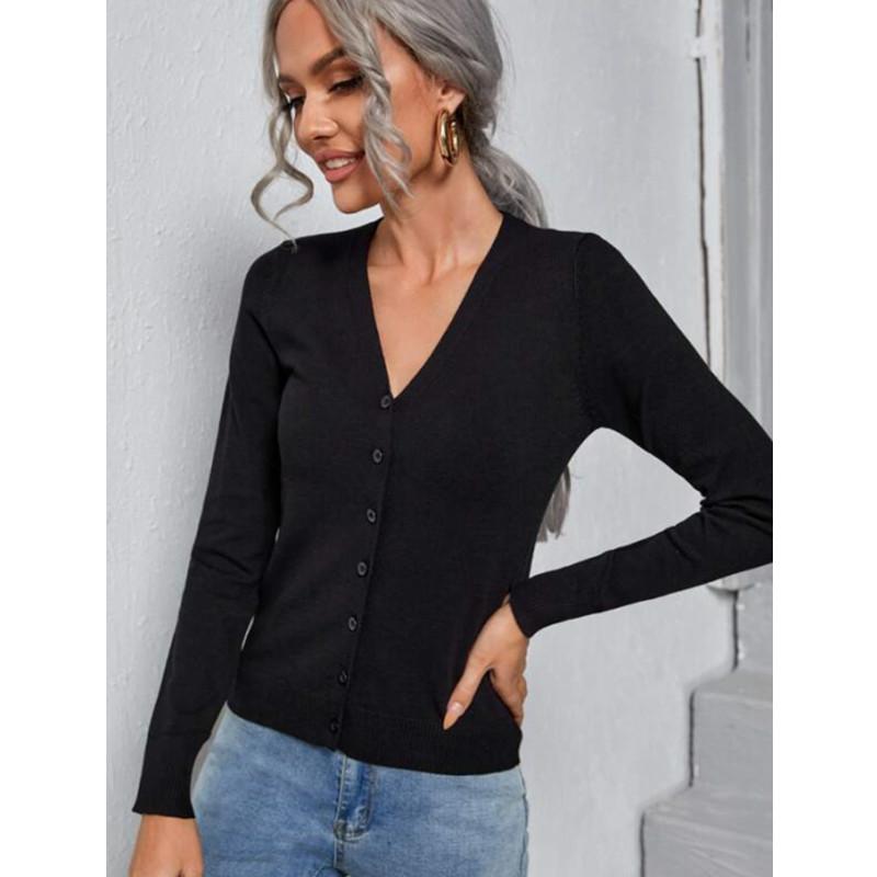 Alette | Strickpullover mit eleganter Knopfleiste für Damen