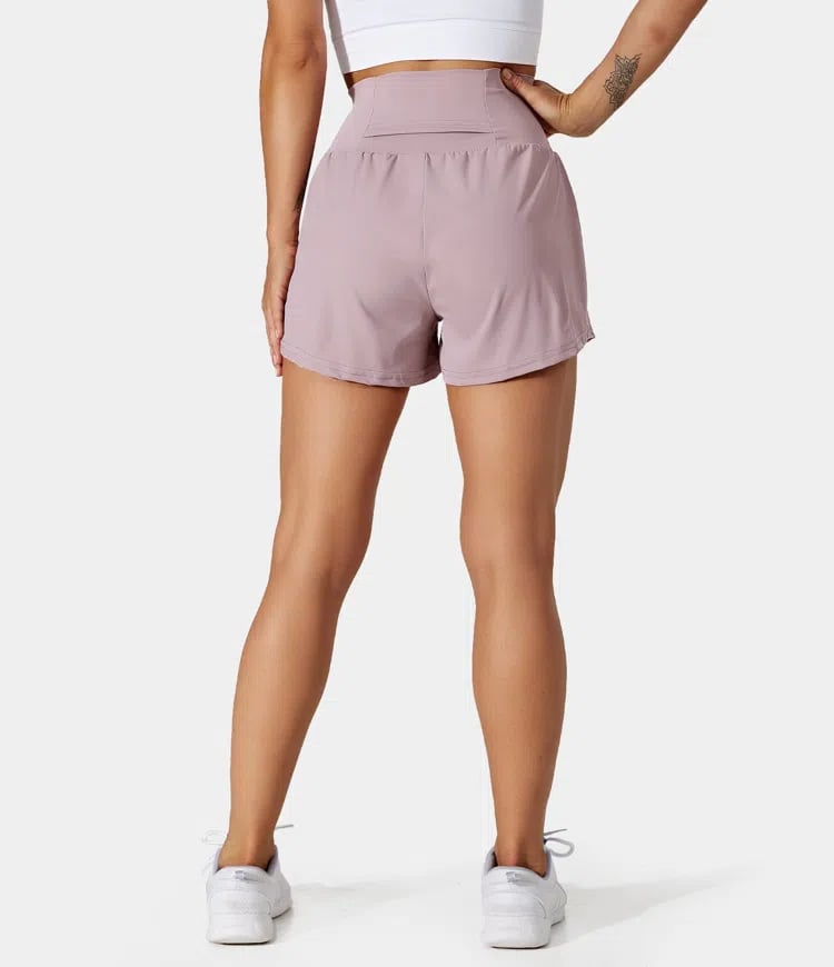 Laurel |  2-in-1-Yogashorts mit hoher Taille und Seitentaschen