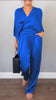 Cassidy | Damen V-Ausschnitt Bequemer Satin-Anzug Kauf 2 Sets Kostenloser Versand