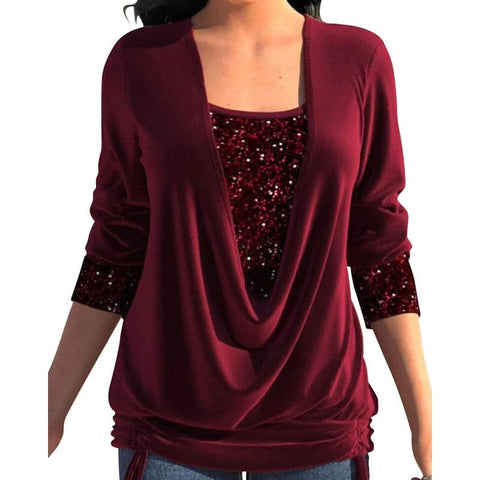 Elena | Elegante Bluse mit glänzenden Details