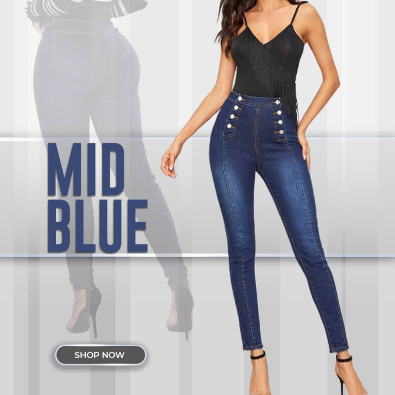 Santosa | Skinny-Jeans mit Doppelreißverschluss und hoher Taille