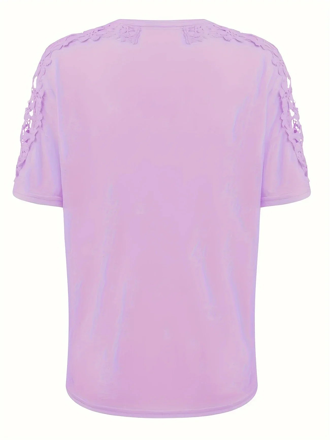 Addison | Elegantes Spitzen-Kurzarm-T-Shirt – Pastellfarben, Sommer, Damen