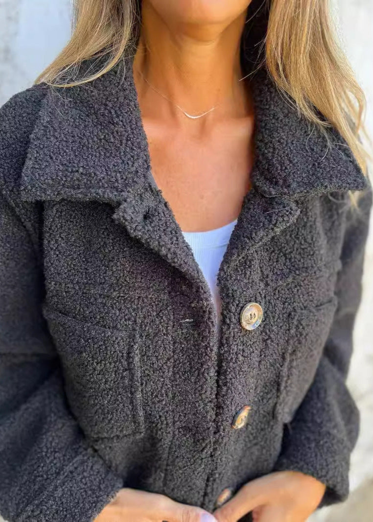 Rowen | Weiche Fleecejacke mit Knöpfen