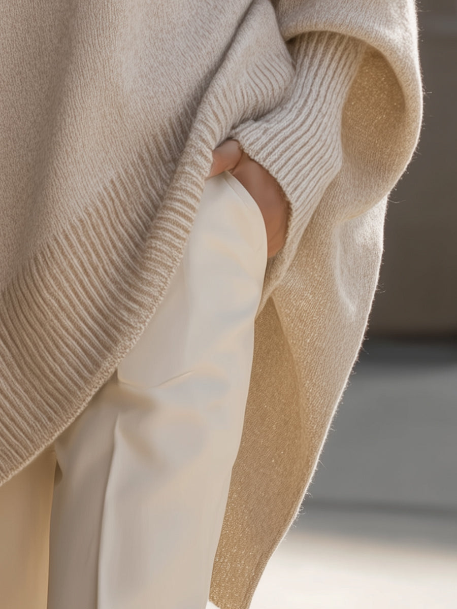 Ashlynn | Übergroßer Poncho-Pullover