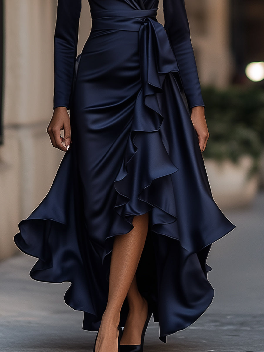 Mabel | Elegantes langes Kleid - Perfektes festliches Kleid für Herbst