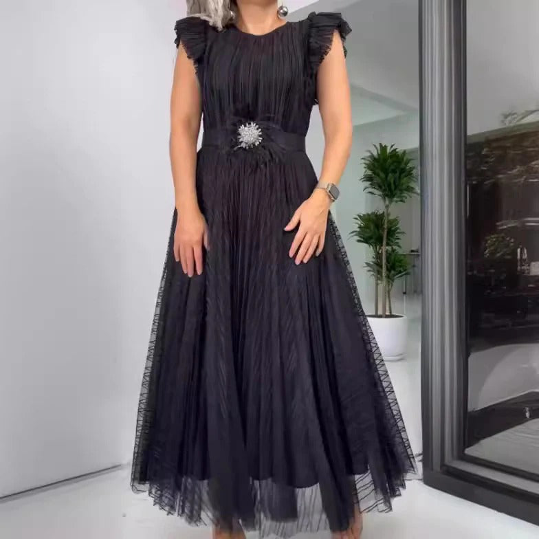 Claire | Chiffonkleid mit figurbetontem Schnitt