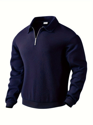 Oskar | Vintage Zip-Up Pullover mit auffälligem geometrischen Muster