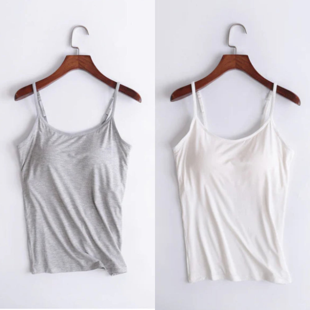 Leonora | Lockeres Leinen-Top mit integriertem BH