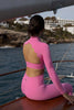 Laura | Stilvolles Langärmeliges Crop-Top mit Offenem Rücken