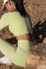 Anna | Schulterfreies langärmeliges Crop-Top