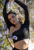 Leonie | Asymmetrisches langärmeliges Crop-Top