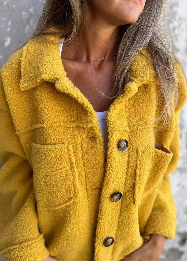 Rowen | Weiche Fleecejacke mit Knöpfen