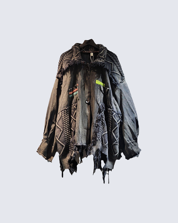 Joel | Dekonstruierte Denimjacke im Patchwork-Design mit Used-Optik