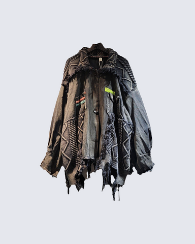 Joel | Dekonstruierte Denimjacke im Patchwork-Design mit Used-Optik