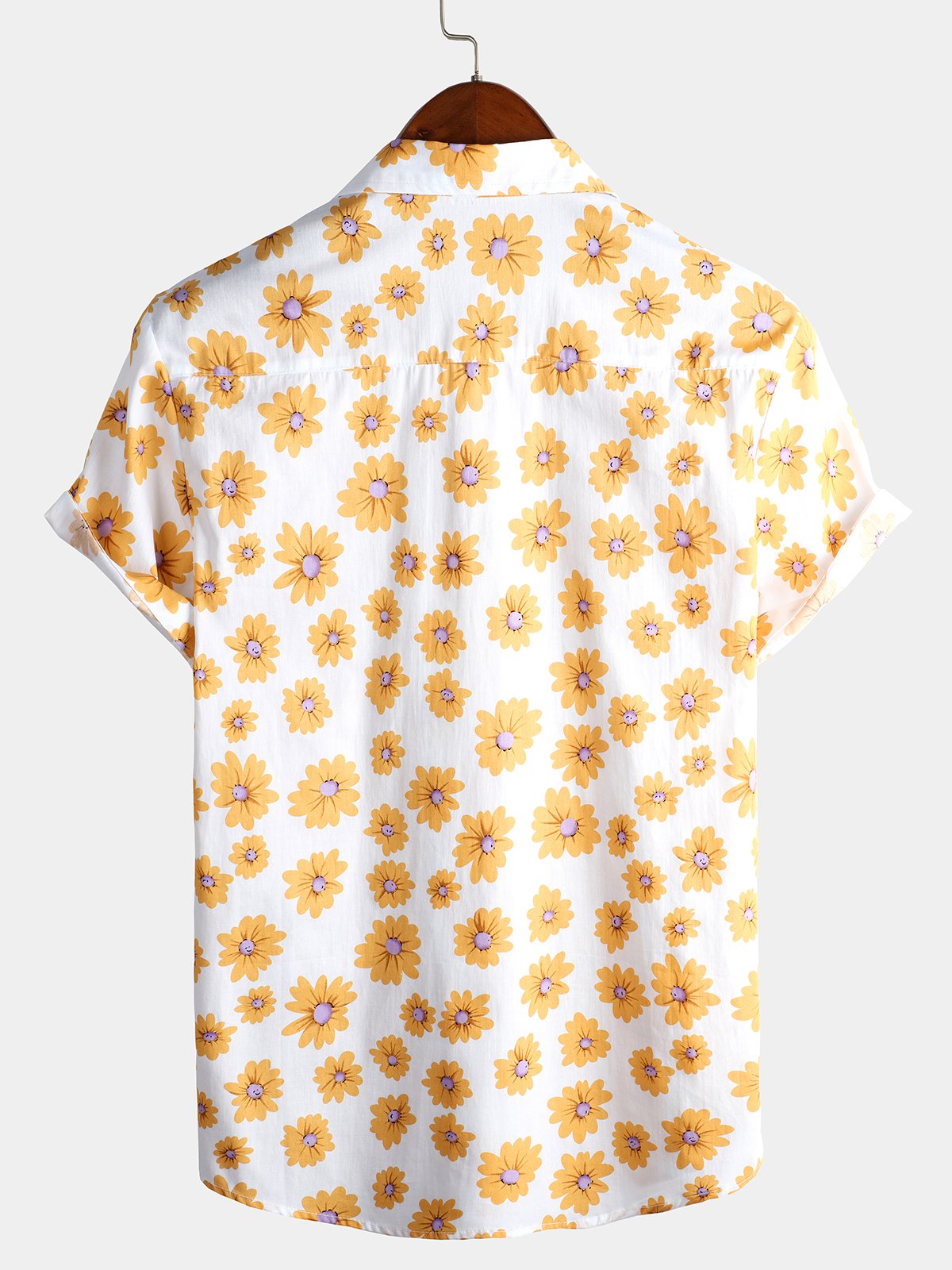 Marion | Herren Hawaii Hemd mit Gänseblümchen-Print aus Baumwolle