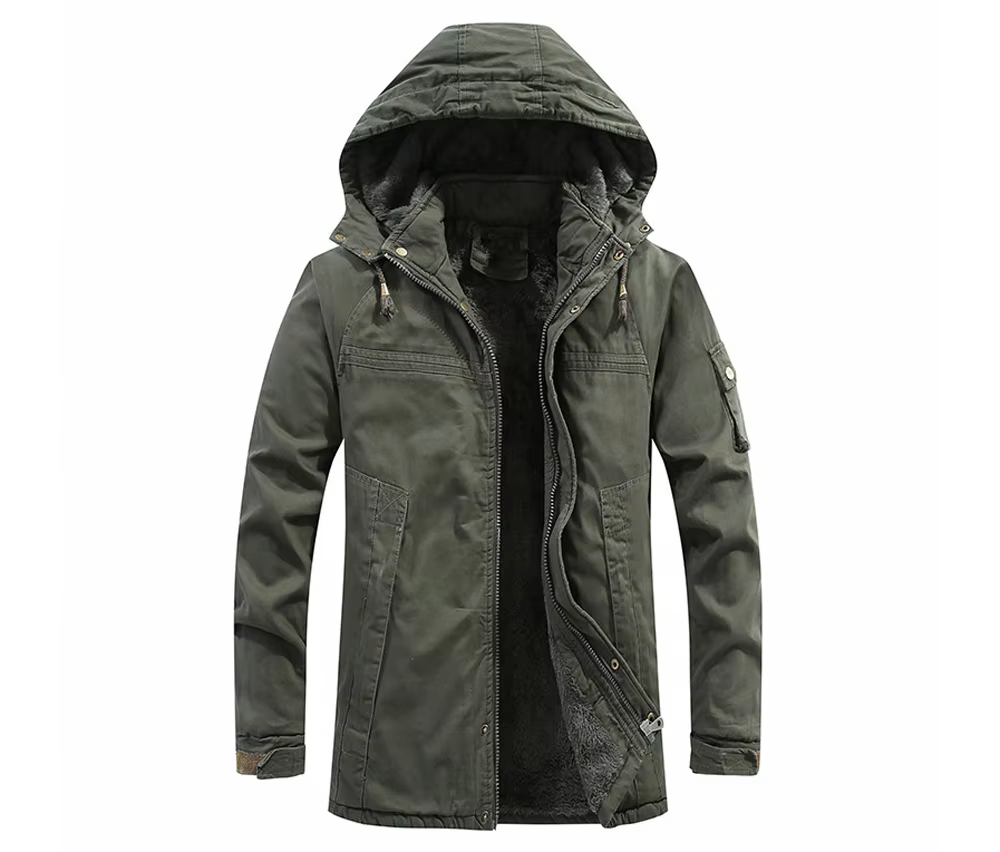 Adam | Oversized Fleece Jacke – Schwarz, Grün, Khaki, Streetwear, Herbst Winter
