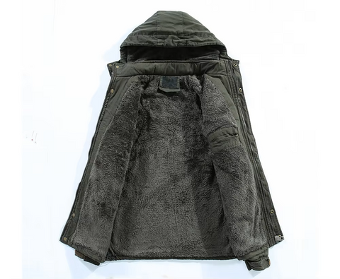 Adam | Oversized Fleece Jacke – Schwarz, Grün, Khaki, Streetwear, Herbst Winter
