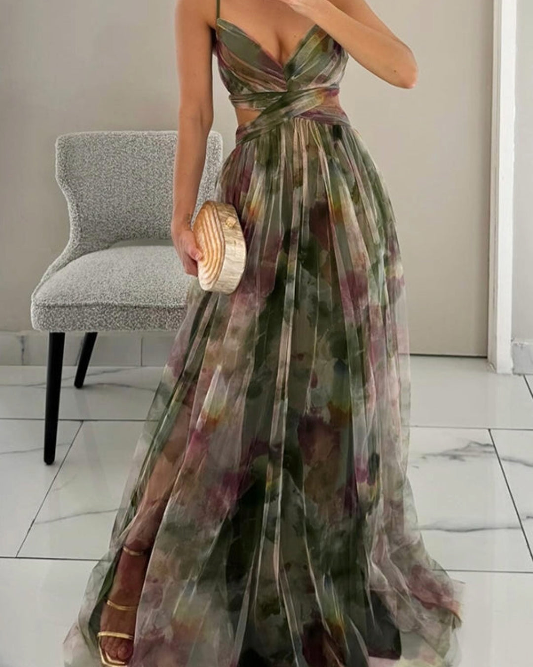 Eva | Unvergessliches Maxi-Kleid mit Blumenmuster