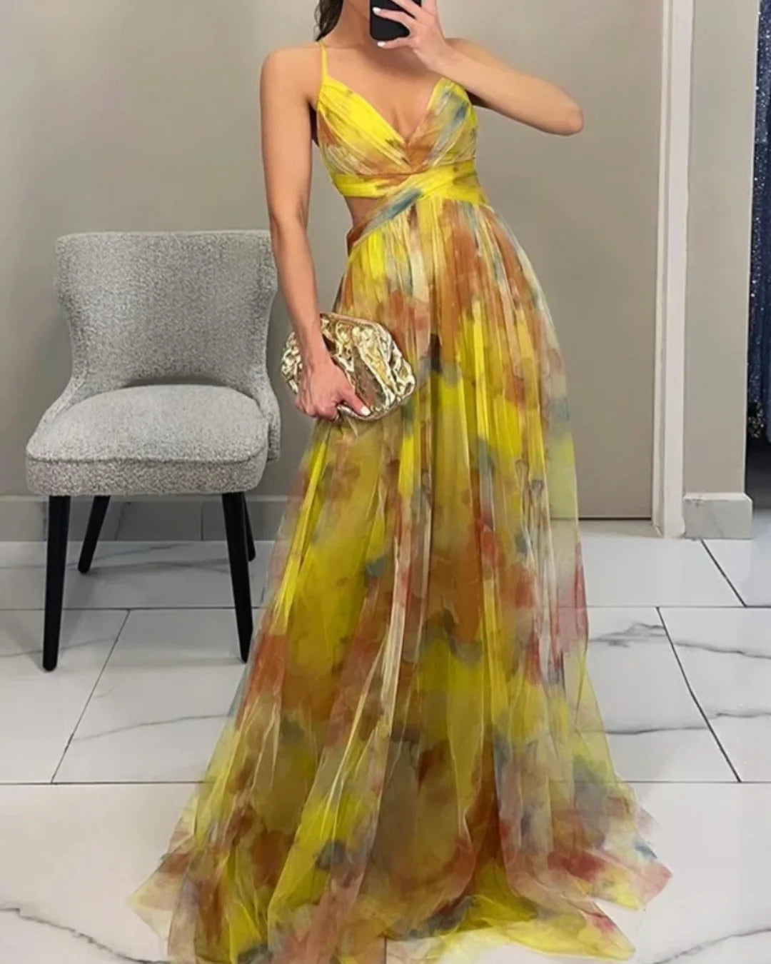 Eva | Unvergessliches Maxi-Kleid mit Blumenmuster