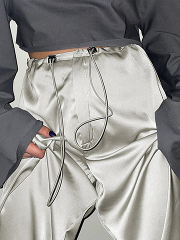 Sophie | Elegante Satin-Hose mit weitem Bein