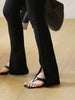 Mia | Stylische Freizeit Schlitzhose mit geradem Bein