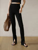 Mia | Stylische Freizeit Schlitzhose mit geradem Bein