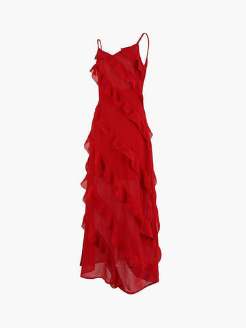 Luisa | Elegantes Rüschendress mit Reißverschluss