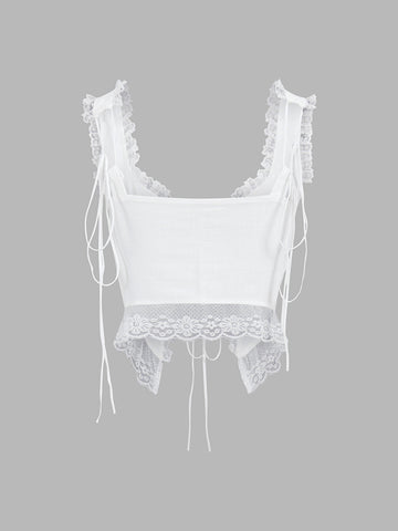 Luisa | Märchenhaftes Cami Top mit Spitzenbesatz