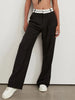 Clara | Bequeme Highway Hose mit weitem Bein und modischem Bund