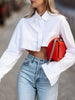 Clara | Asymmetrisches Baumwoll-Crop-Shirt