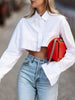 Clara | Asymmetrisches Baumwoll-Crop-Shirt