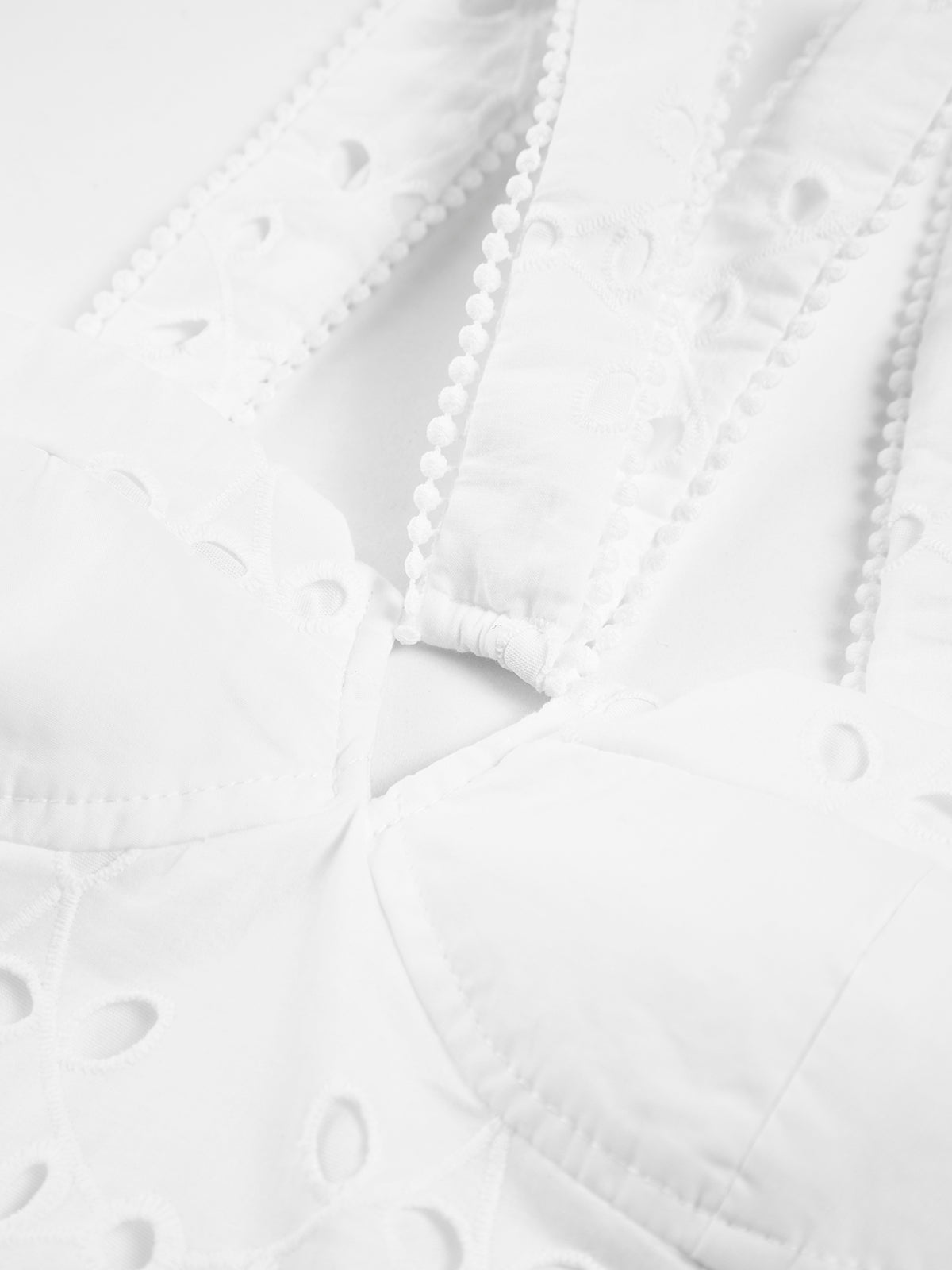 Leonie | Baumwoll-Eyelet Crop Top mit Reißverschluss