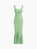 Sophie | Elegantes langes Kleid aus gerafftem Mesh