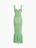 Sophie | Elegantes langes Kleid aus gerafftem Mesh