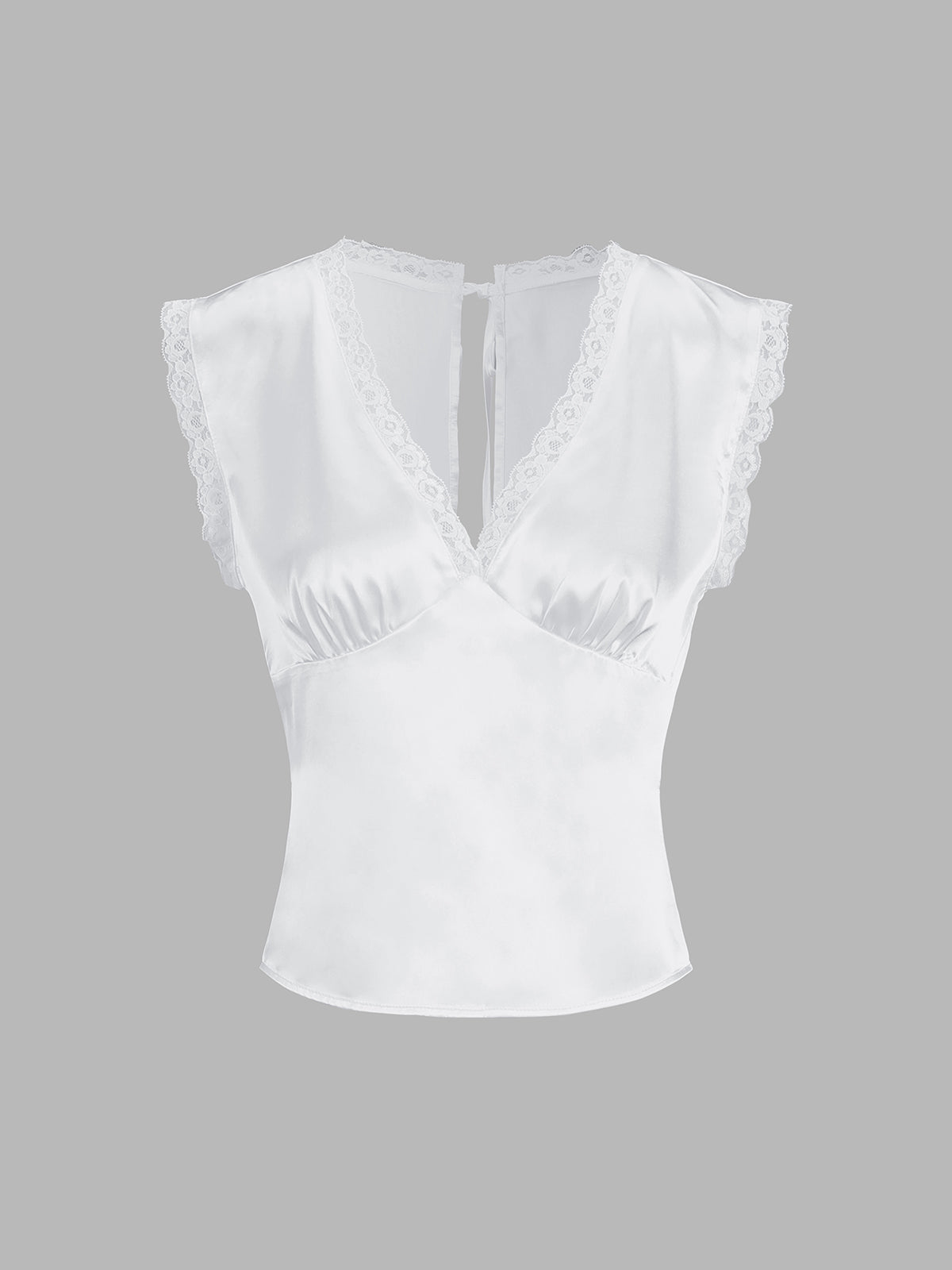 Lena | Eleganter Satin-Rock mit Spitzenbesatz