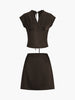 Lena | Eleganter Satin-Rock mit Spitzenbesatz