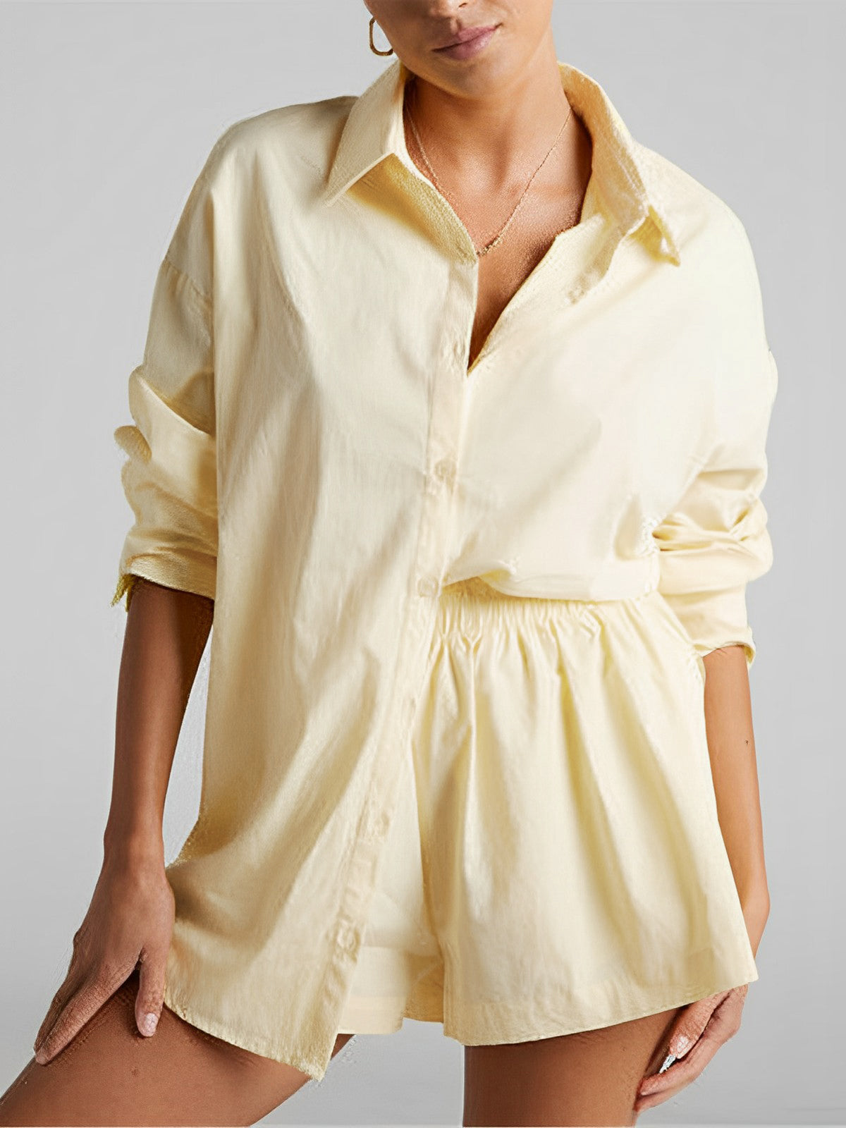 Cotton Melody | Elegantes Zweiteiliges Shorts Set