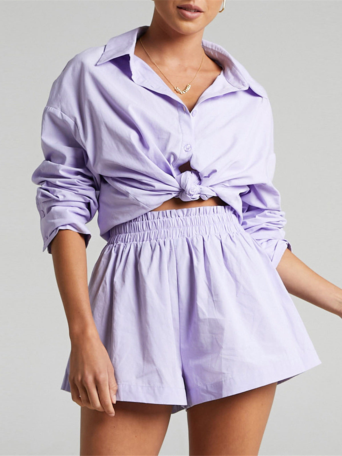 Cotton Melody | Elegantes Zweiteiliges Shorts Set