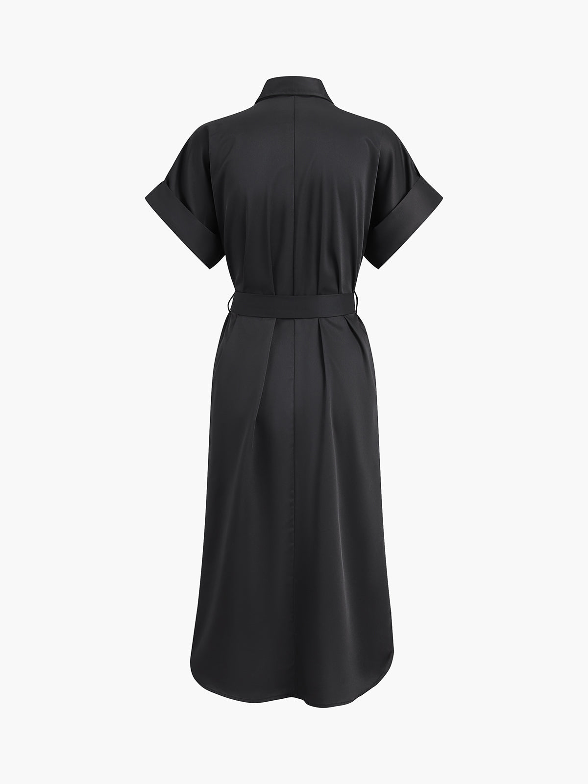 Clara | Elegantes Midikleid mit Polotaschen zum Binden