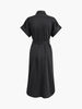 Clara | Elegantes Midikleid mit Polotaschen zum Binden