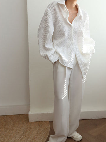 Max | Oversized Kabelstrickhemd